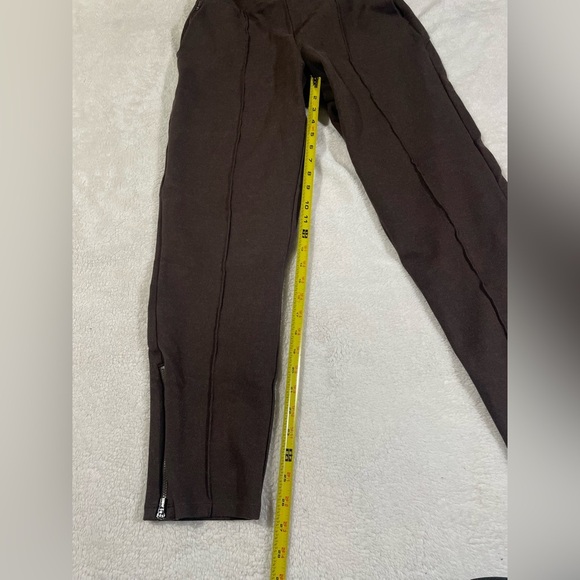 Athleta Pants Womens M Petite Brown Venice Heathered Pintuck Equestrian Athletic - Picture 12 of 12